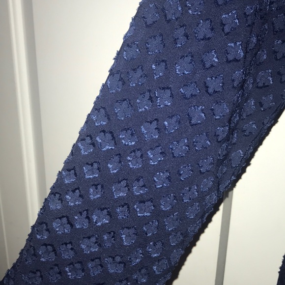 Navy Blue Textured Blouse - Picture 2 of 4